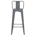 ΣΚΑΜΠΟ BAR ME ΠΛΑΤΗ ΜΕΤΑΛΛΙΚΟ MELITA-PRO HM8643.50 ΓΚΡΙ 42x42x100Υεκ.