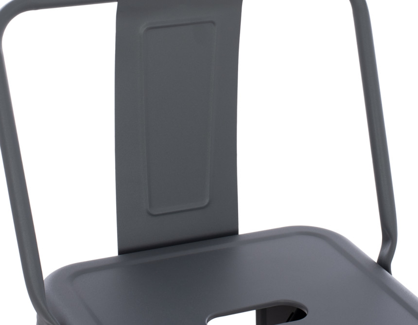 ΣΚΑΜΠΟ BAR ME ΠΛΑΤΗ ΜΕΤΑΛΛΙΚΟ MELITA-PRO HM8643.50 ΓΚΡΙ 42x42x100Υεκ.