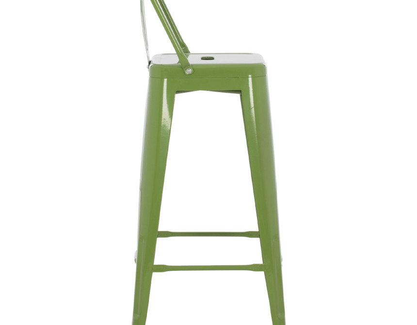 ΣΚΑΜΠΟ BAR ME ΠΛΑΤΗ ΜΕΤΑΛΛΙΚΟ MELITA-PRO HM8643.53 LIGHT OLIVE GREEN 42x42x100Υεκ.