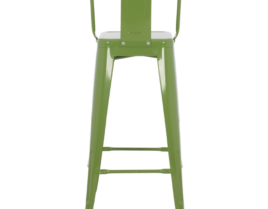 ΣΚΑΜΠΟ BAR ME ΠΛΑΤΗ ΜΕΤΑΛΛΙΚΟ MELITA-PRO HM8643.53 LIGHT OLIVE GREEN 42x42x100Υεκ.