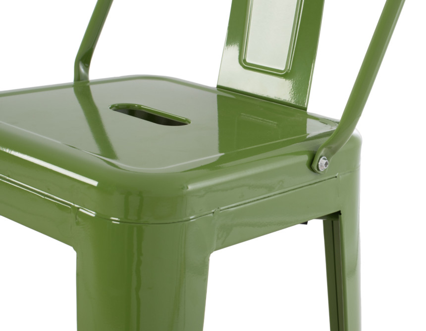 ΣΚΑΜΠΟ BAR ME ΠΛΑΤΗ ΜΕΤΑΛΛΙΚΟ MELITA-PRO HM8643.53 LIGHT OLIVE GREEN 42x42x100Υεκ.