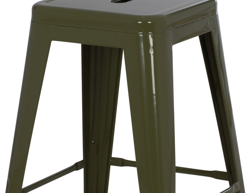 ΣΚΑΜΠΟ ΜΕΣΑΙΟΥ ΥΨΟΥΣ ΜΕΤΑΛΛΙΚΟ MELITA-PRO HM8573.43 DARK OLIVE GREEN 43x43x67Υεκ.