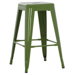 ΣΚΑΜΠΟ ΜΕΣΑΙΟΥ ΥΨΟΥΣ ΜΕΤΑΛΛΙΚΟ MELITA HM8573.53 ΣΕ LIGHT OLIVE GREEN 43x43x67Υεκ.