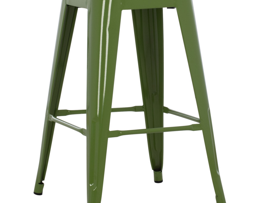 ΣΚΑΜΠΟ ΜΕΣΑΙΟΥ ΥΨΟΥΣ ΜΕΤΑΛΛΙΚΟ MELITA HM8573.53 ΣΕ LIGHT OLIVE GREEN 43x43x67Υεκ.
