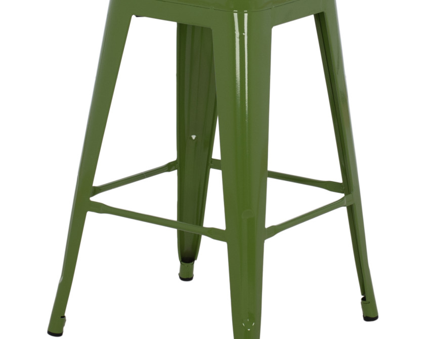 ΣΚΑΜΠΟ ΜΕΣΑΙΟΥ ΥΨΟΥΣ ΜΕΤΑΛΛΙΚΟ MELITA HM8573.53 ΣΕ LIGHT OLIVE GREEN 43x43x67Υεκ.