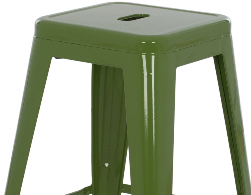 ΣΚΑΜΠΟ ΜΕΣΑΙΟΥ ΥΨΟΥΣ ΜΕΤΑΛΛΙΚΟ MELITA HM8573.53 ΣΕ LIGHT OLIVE GREEN 43x43x67Υεκ.