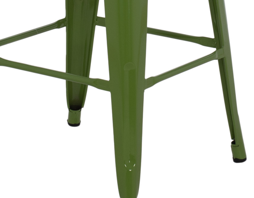 ΣΚΑΜΠΟ ΜΕΣΑΙΟΥ ΥΨΟΥΣ ΜΕΤΑΛΛΙΚΟ MELITA HM8573.53 ΣΕ LIGHT OLIVE GREEN 43x43x67Υεκ.