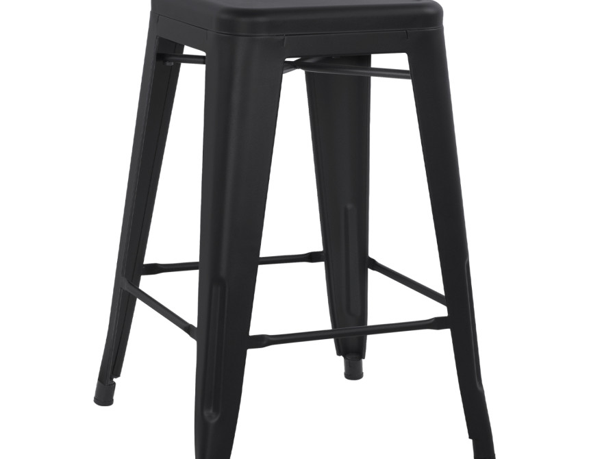 ΣΚΑΜΠΟ ΜΕΣΑΙΟΥ ΥΨΟΥΣ ΜΕΤΑΛΛΙΚΟ MELITA-PRO HM8573.42 ΜΑΥΡΟ ΜΑΤ 43x43x67Υεκ.