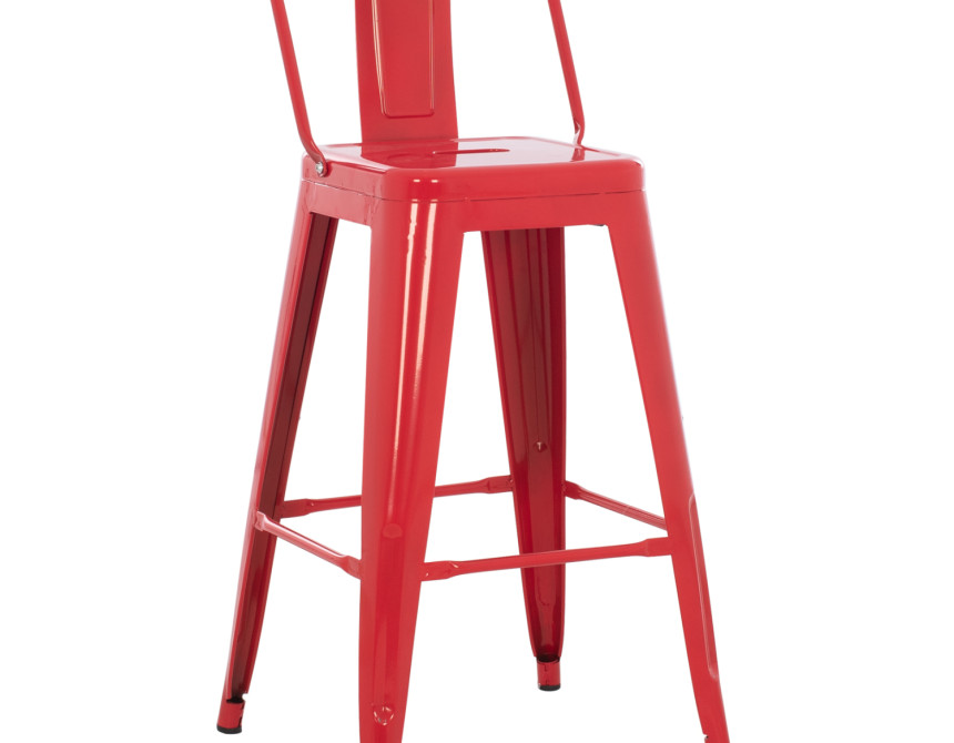 ΣΚΑΜΠΟ ΜΠΑΡ ΜΕΣΑΙΟΥ ΥΨΟΥΣ ΜΕΤΑΛΛΙΚΟ MELITA-PRO HM8574.44 ΚΟΚΚΙΝΟ 43x43x88Υεκ.