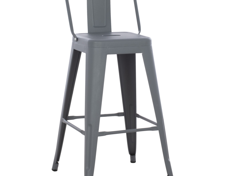 ΣΚΑΜΠΟ ΜΠΑΡ ΜΕΣΑΙΟΥ ΥΨΟΥΣ ΜΕΤΑΛΛΙΚΟ MELITA-PRO HM8574.50 ΓΚΡΙ 43x43x88Υεκ.