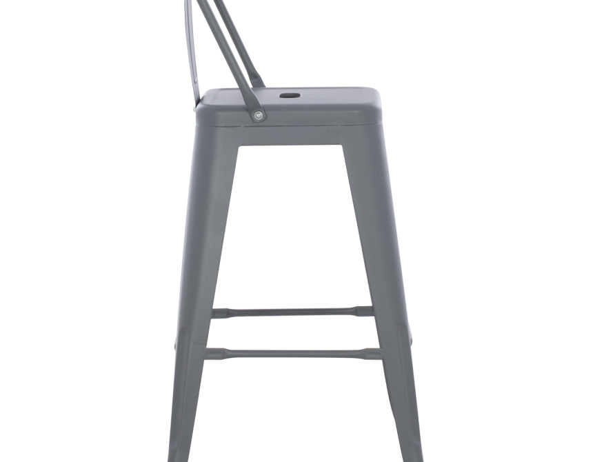 ΣΚΑΜΠΟ ΜΠΑΡ ΜΕΣΑΙΟΥ ΥΨΟΥΣ ΜΕΤΑΛΛΙΚΟ MELITA-PRO HM8574.50 ΓΚΡΙ 43x43x88Υεκ.