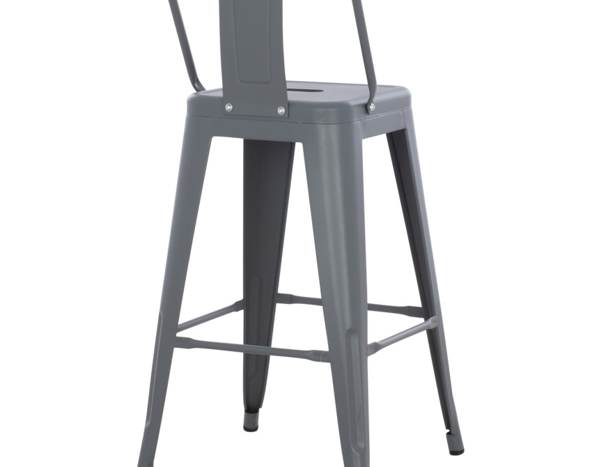 ΣΚΑΜΠΟ ΜΠΑΡ ΜΕΣΑΙΟΥ ΥΨΟΥΣ ΜΕΤΑΛΛΙΚΟ MELITA-PRO HM8574.50 ΓΚΡΙ 43x43x88Υεκ.