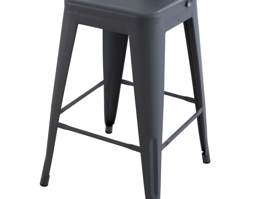 ΣΚΑΜΠΟ ΜΠΑΡ ΜΕΣΑΙΟΥ ΥΨΟΥΣ ΜΕΤΑΛΛΙΚΟ MELITA-PRO HM8574.50 ΓΚΡΙ 43x43x88Υεκ.