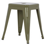 ΣΚΑΜΠΟ ΜΕΤΑΛΛΙΚΟ MELITA HM0096.43 ΣΕ DARK OLIVE ΧΡΩΜΑ 39x39x46Υεκ.