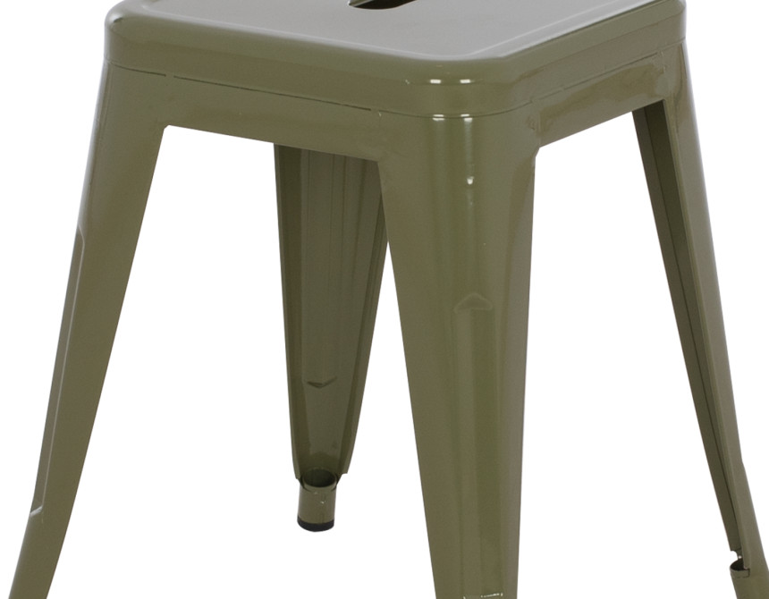 ΣΚΑΜΠΟ ΜΕΤΑΛΛΙΚΟ MELITA HM0096.43 ΣΕ DARK OLIVE ΧΡΩΜΑ 39x39x46Υεκ.