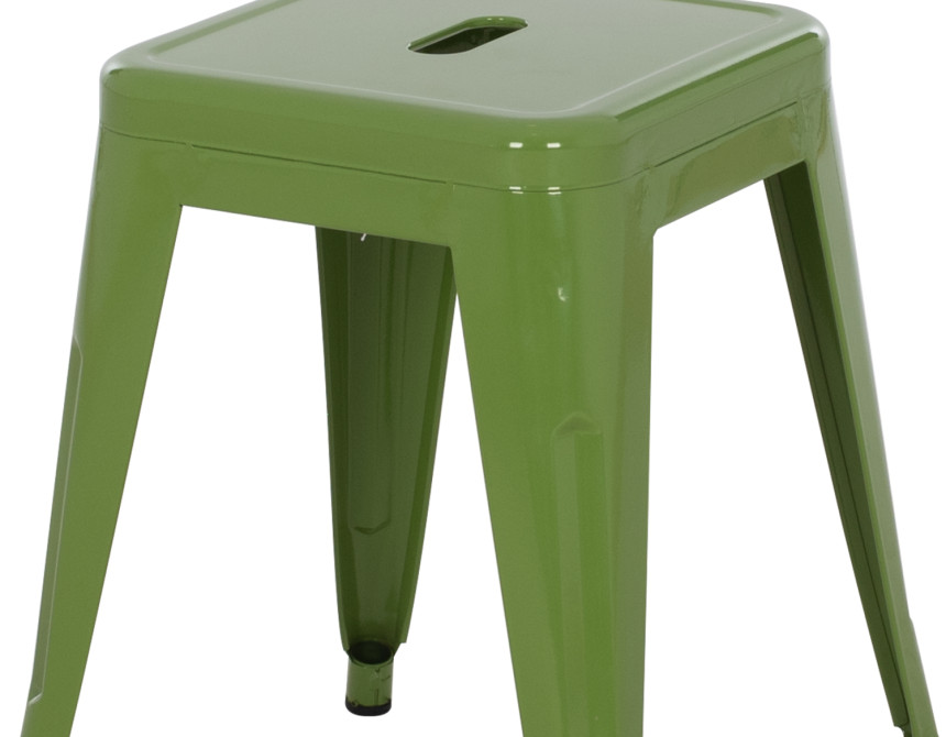 ΣΚΑΜΠΟ ΜΕΤΑΛΛΙΚΟ MELITA HM0096.53 ΣΕ LIGHT OLIVE GREEN ΧΡΩΜΑ 39x39x46Υεκ.