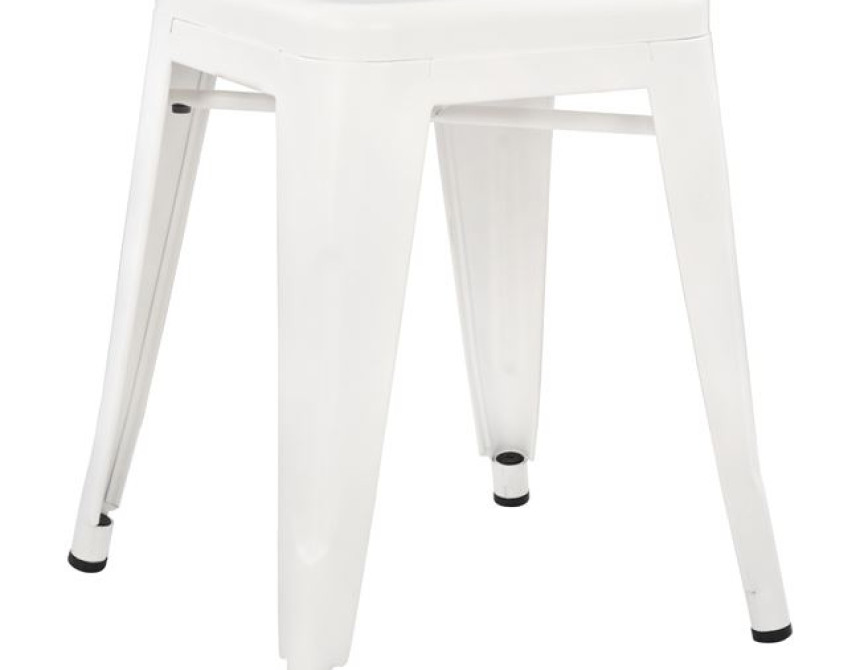 ΣΚΑΜΠΟ ΜΕΤΑΛΛΙΚΟ MELITA HM0096.41 ΣΕ MILK WHITE ΧΡΩΜΑ 39x39x46Υεκ.