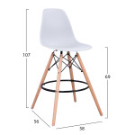 ΣΚΑΜΠΟ ΜΠΑΡ RENATA HM0173.01 ΛΕΥΚΟ 58x56x107Υ εκ.