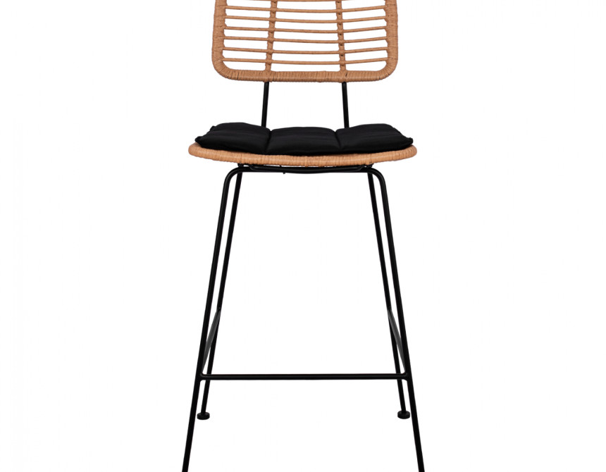 ΣΚΑΜΠΟ ΜΕΤΑΛΛΙΚΟ ΜΕ ΜΑΞΙΛΑΡΙ ALLEGRA HM5455 ΜΕ WICKER ΜΠΕΖ 46,5x55x117,5Υ εκ.