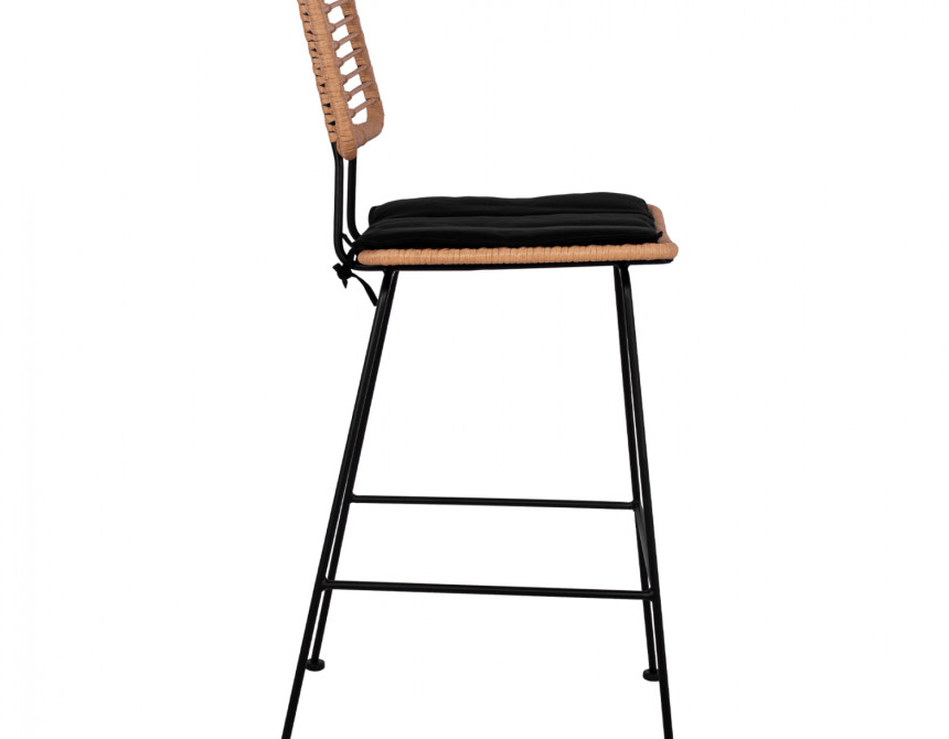 ΣΚΑΜΠΟ ΜΕΤΑΛΛΙΚΟ ΜΕ ΜΑΞΙΛΑΡΙ ALLEGRA HM5455 ΜΕ WICKER ΜΠΕΖ 46,5x55x117,5Υ εκ.