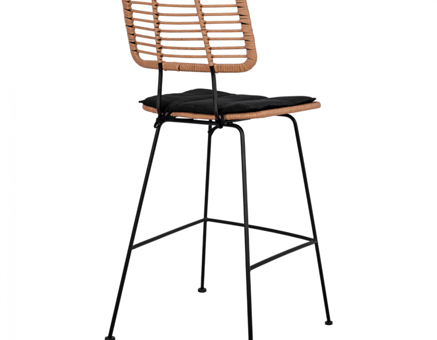 ΣΚΑΜΠΟ ΜΕΤΑΛΛΙΚΟ ΜΕ ΜΑΞΙΛΑΡΙ ALLEGRA HM5455 ΜΕ WICKER ΜΠΕΖ 46,5x55x117,5Υ εκ.