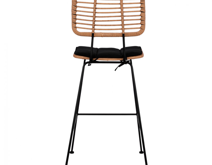 ΣΚΑΜΠΟ ΜΕΤΑΛΛΙΚΟ ΜΕ ΜΑΞΙΛΑΡΙ ALLEGRA HM5455 ΜΕ WICKER ΜΠΕΖ 46,5x55x117,5Υ εκ.