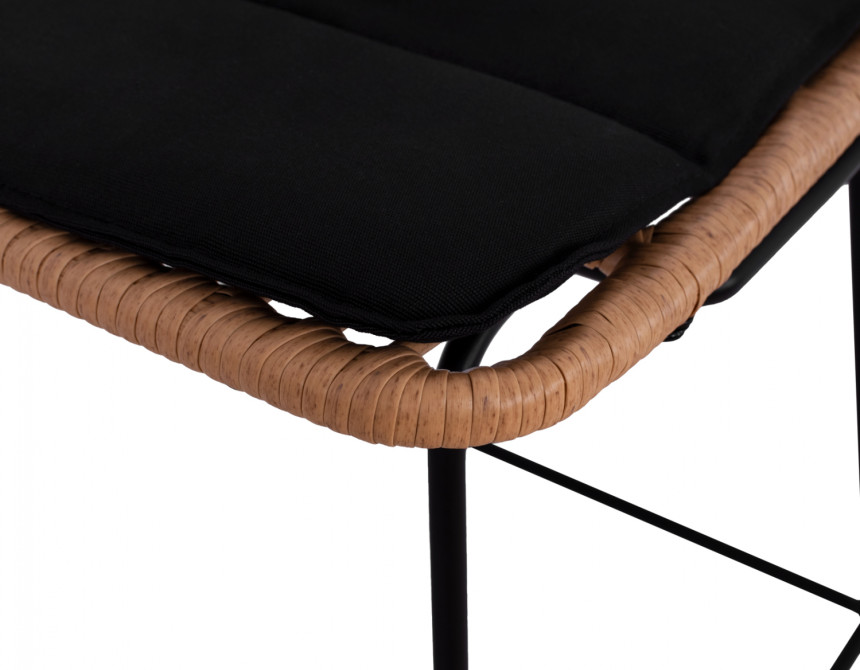 ΣΚΑΜΠΟ ΜΕΤΑΛΛΙΚΟ ΜΕ ΜΑΞΙΛΑΡΙ ALLEGRA HM5455 ΜΕ WICKER ΜΠΕΖ 46,5x55x117,5Υ εκ.