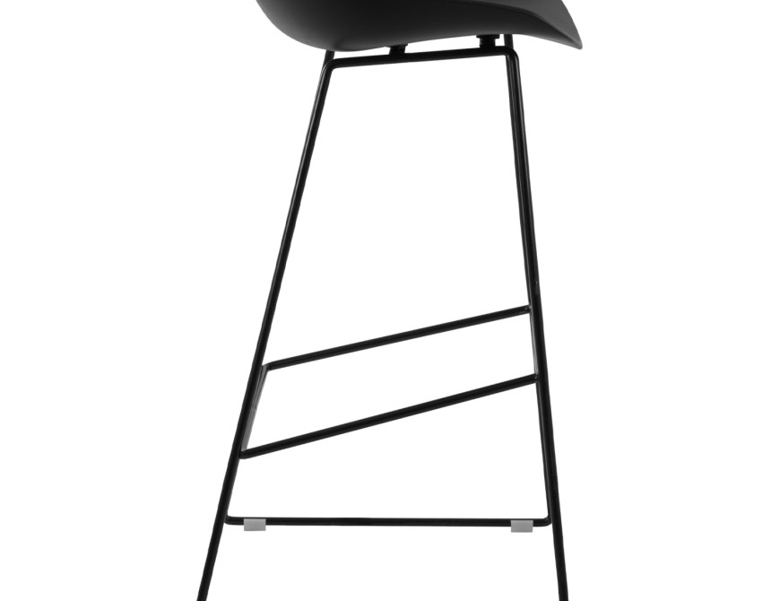ΣΚΑΜΠΟ ΜΕΤΑΛΛΙΚΟ NAILA HM8450.02 ΜΕ ΚΑΘΙΣΜΑ PP ΜΑΥΡΟ 47x47x83 εκ.