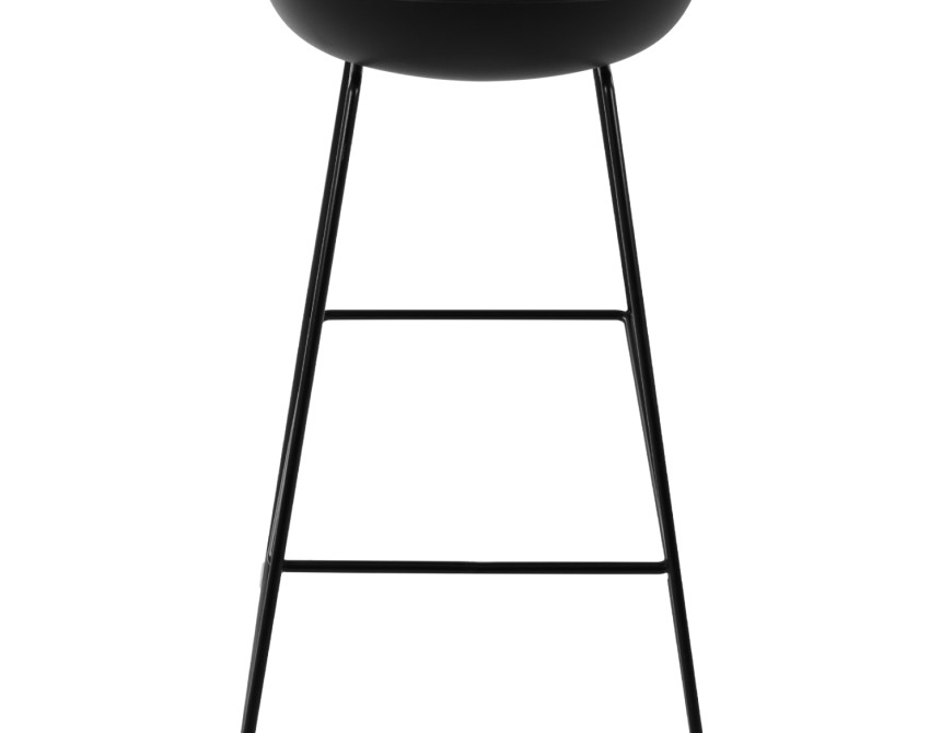 ΣΚΑΜΠΟ ΜΕΤΑΛΛΙΚΟ NAILA HM8450.02 ΜΕ ΚΑΘΙΣΜΑ PP ΜΑΥΡΟ 47x47x83 εκ.