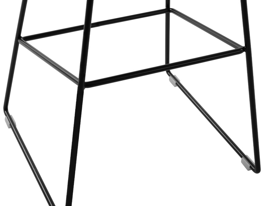 ΣΚΑΜΠΟ ΜΕΤΑΛΛΙΚΟ NAILA HM8450.02 ΜΕ ΚΑΘΙΣΜΑ PP ΜΑΥΡΟ 47x47x83 εκ.