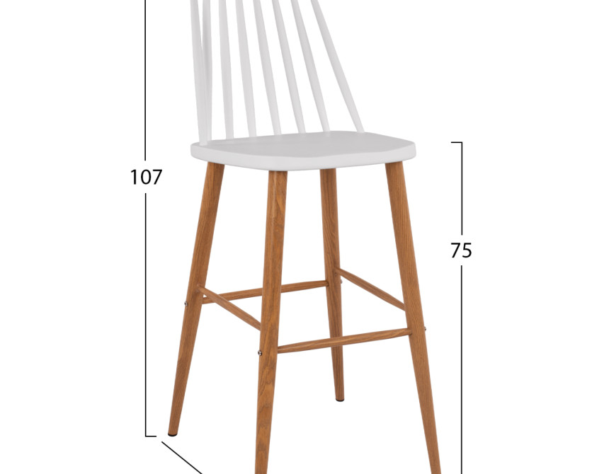 ΣΚΑΜΠΟ ΜΠΑΡ HM8459.01 VANESSA ΣΕ ΛΕΥΚΟ ΧΡΩΜΑ 43x49x107 εκ.