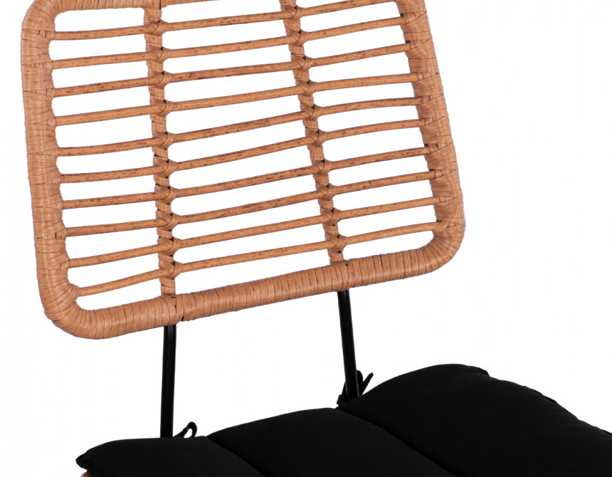 ΣΚΑΜΠΟ ΜΕΣΑΙΟΥ ΥΨΟΥΣ ALLEGRA HM5644 ΜΕΤΑΛΛΙΚΟ ΜΕ WICKER ΣΕ ΜΠΕΖ ΑΠΟΧΡΩΣΗ 55x56x107 εκ.
