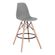 ΣΚΑΜΠΟ ΜΠΑΡ RENATA HM0173.10 ΓΚΡΙ 58x56x107Υ εκ.