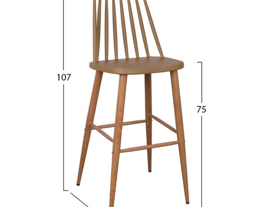 ΣΚΑΜΠΟ ΜΠΑΡ HM8459.25 VANESSA ΣΕ ΚΑΠΟΥΤΣΙΝΟ ΧΡΩΜΑ 43x49x107Υ εκ.