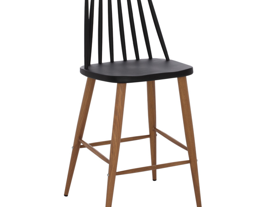 ΣΚΑΜΠΟ ΜΠΑΡ VANESSA ΜΑΥΡΟ ΜΕΣΑΙΟΥ ΥΨΟΥΣ HM9300.02  43x45x97Υεκ.