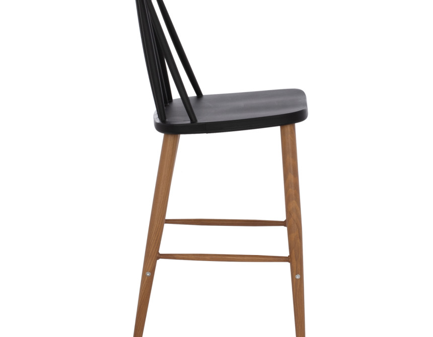 ΣΚΑΜΠΟ ΜΠΑΡ VANESSA ΜΑΥΡΟ ΜΕΣΑΙΟΥ ΥΨΟΥΣ HM9300.02  43x45x97Υεκ.