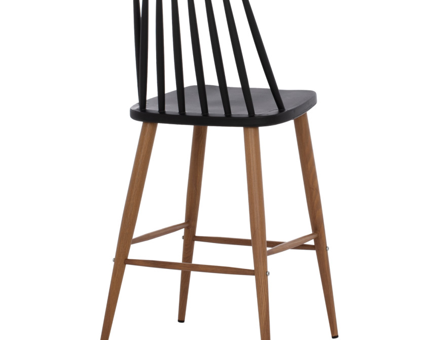 ΣΚΑΜΠΟ ΜΠΑΡ VANESSA ΜΑΥΡΟ ΜΕΣΑΙΟΥ ΥΨΟΥΣ HM9300.02  43x45x97Υεκ.