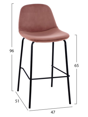 ΣΚΑΜΠΟ VINCENT HM9298.12 ΜΕΣ. ΥΨΟΥΣ ΣΑΠΙΟ ΜΗΛΟ ΒΕΛΟΥΔΟ ΜΕ ΜΕΤΑΛΛΙΚΑ ΠΟΔΙΑ 47x51x96 εκ.