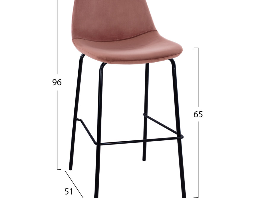 ΣΚΑΜΠΟ VINCENT HM9298.12 ΜΕΣ. ΥΨΟΥΣ ΣΑΠΙΟ ΜΗΛΟ ΒΕΛΟΥΔΟ ΜΕ ΜΕΤΑΛΛΙΚΑ ΠΟΔΙΑ 47x51x96 εκ.