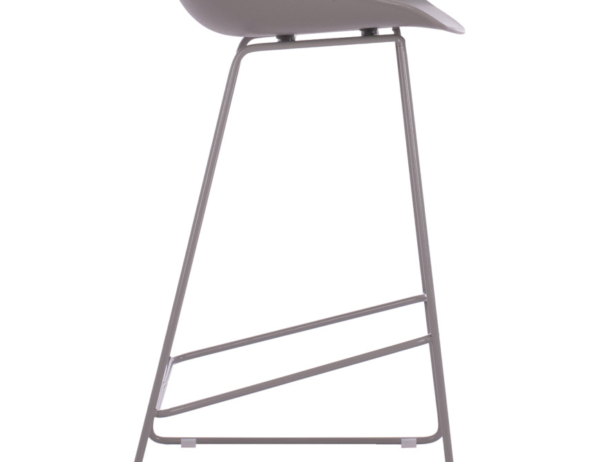 ΣΚΑΜΠΟ ΜΠΑΡ NAILA HM9299.10 ΓΚΡΙ ΜΕΣΑΙΟΥ ΥΨΟΥΣ 44x44x74Yεκ.