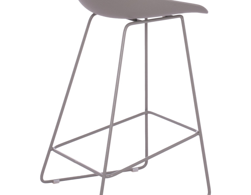 ΣΚΑΜΠΟ ΜΠΑΡ NAILA HM9299.10 ΓΚΡΙ ΜΕΣΑΙΟΥ ΥΨΟΥΣ 44x44x74Yεκ.