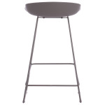 ΣΚΑΜΠΟ ΜΠΑΡ NAILA HM9299.10 ΓΚΡΙ ΜΕΣΑΙΟΥ ΥΨΟΥΣ 44x44x74Yεκ.
