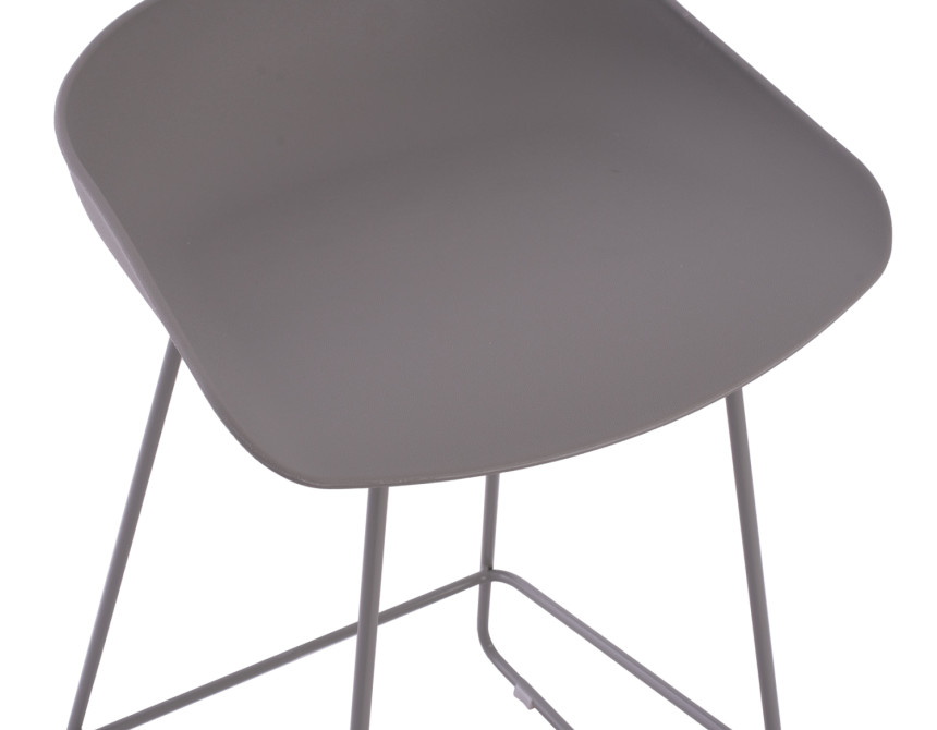 ΣΚΑΜΠΟ ΜΠΑΡ NAILA HM9299.10 ΓΚΡΙ ΜΕΣΑΙΟΥ ΥΨΟΥΣ 44x44x74Yεκ.