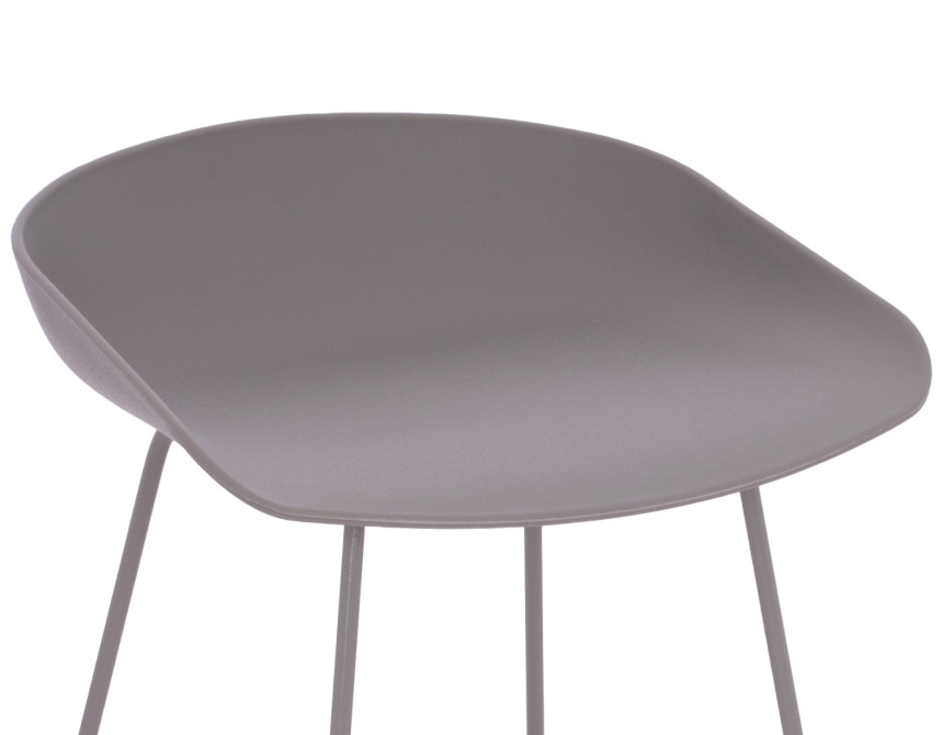 ΣΚΑΜΠΟ ΜΠΑΡ NAILA HM9299.10 ΓΚΡΙ ΜΕΣΑΙΟΥ ΥΨΟΥΣ 44x44x74Yεκ.