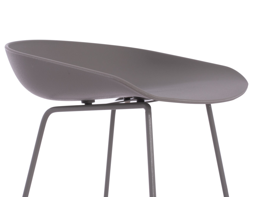 ΣΚΑΜΠΟ ΜΠΑΡ NAILA HM9299.10 ΓΚΡΙ ΜΕΣΑΙΟΥ ΥΨΟΥΣ 44x44x74Yεκ.