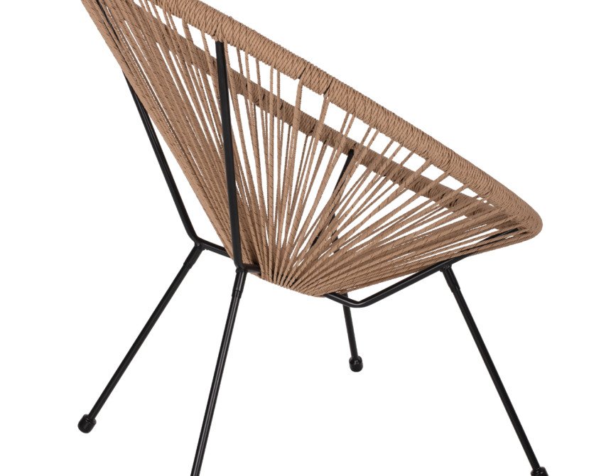 ΠΟΛΥΘΡΟΝΑ ACAPULCO Τ. ΦΩΛΙΑ ΜΕΤΑΛΛΟ ΜΑΥΡΟ ΜΕ TWISTED WICKER HM5871.01 70x73x79 εκ.
