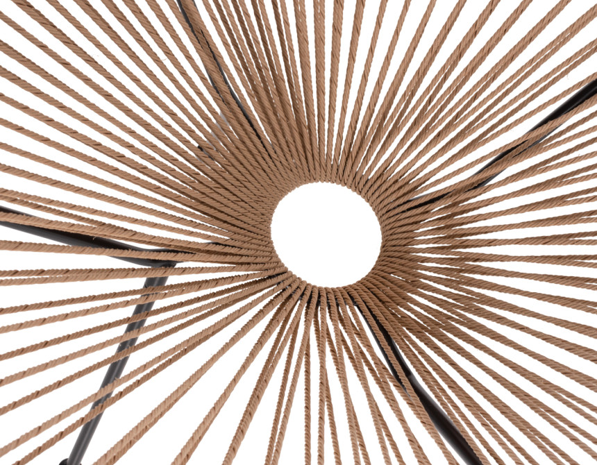 ΠΟΛΥΘΡΟΝΑ ACAPULCO Τ. ΦΩΛΙΑ ΜΕΤΑΛΛΟ ΜΑΥΡΟ ΜΕ TWISTED WICKER HM5871.01 70x73x79 εκ.