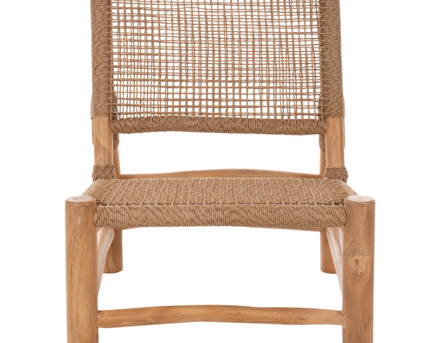 ΚΑΡΕΚΛΑ LONDER HM5986 ΞΥΛΟ TEAK ΣΕ ΦΥΣΙΚΟ ΚΑΙ ΣΥΝΘΕΤΙΚΟ RATTAN 63x77x77Υεκ.