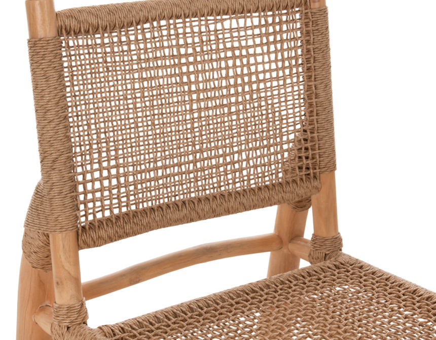 ΚΑΡΕΚΛΑ LONDER HM5986 ΞΥΛΟ TEAK ΣΕ ΦΥΣΙΚΟ ΚΑΙ ΣΥΝΘΕΤΙΚΟ RATTAN 63x77x77Υεκ.