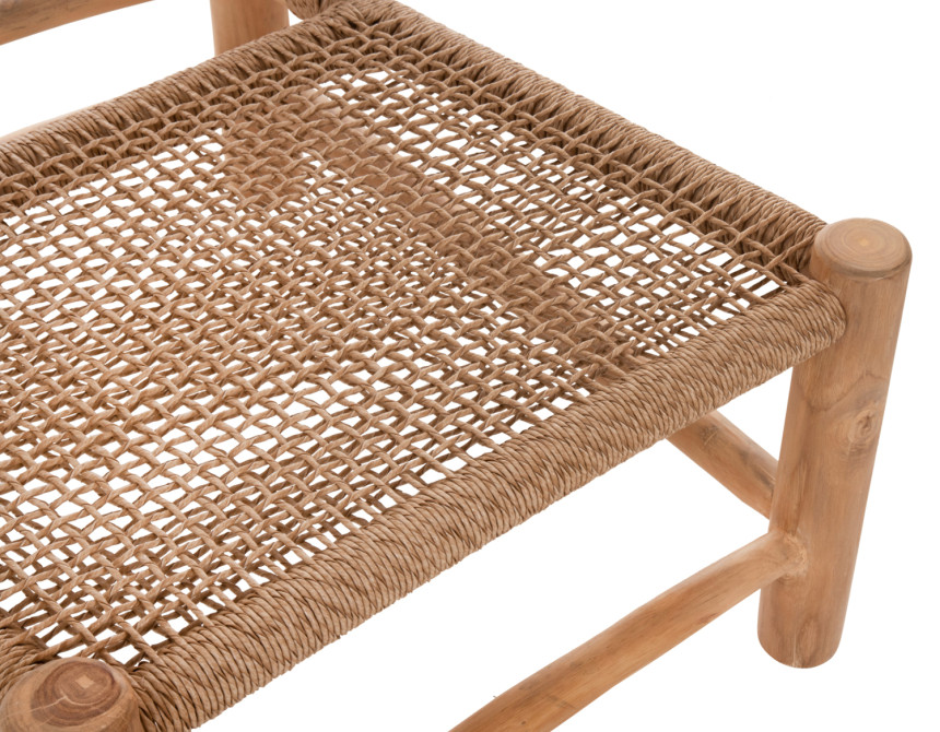 ΚΑΡΕΚΛΑ LONDER HM5986 ΞΥΛΟ TEAK ΣΕ ΦΥΣΙΚΟ ΚΑΙ ΣΥΝΘΕΤΙΚΟ RATTAN 63x77x77Υεκ.